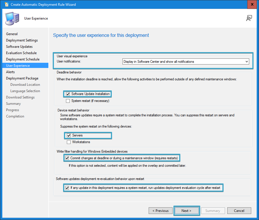 SCCM ADR - Windows 11 - User Experience