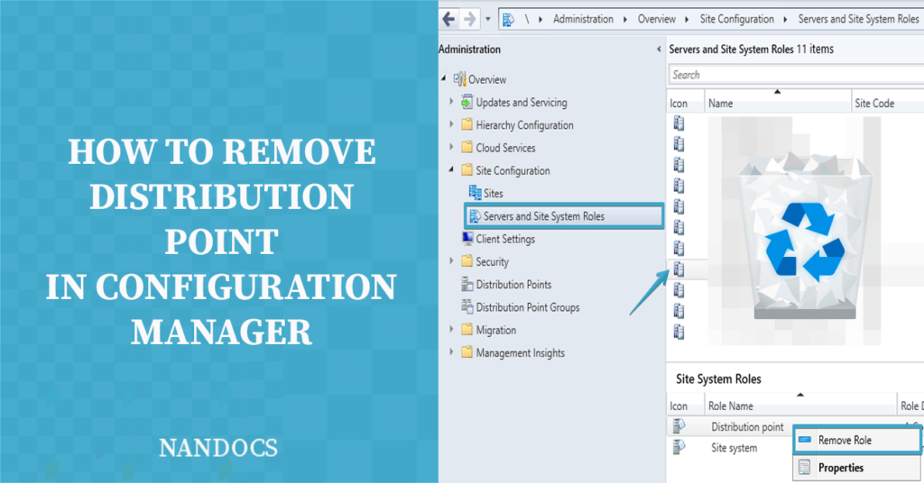 How to Remove Distribution Point in SCCM / Configuration Manager NanDocs